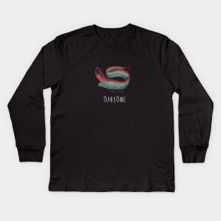 Oarsome - white Kids Long Sleeve T-Shirt